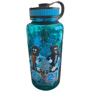 Hersheypark 2021 h2go 32 Oz Teal Water Bottle Characters Hydration Travel Fun
